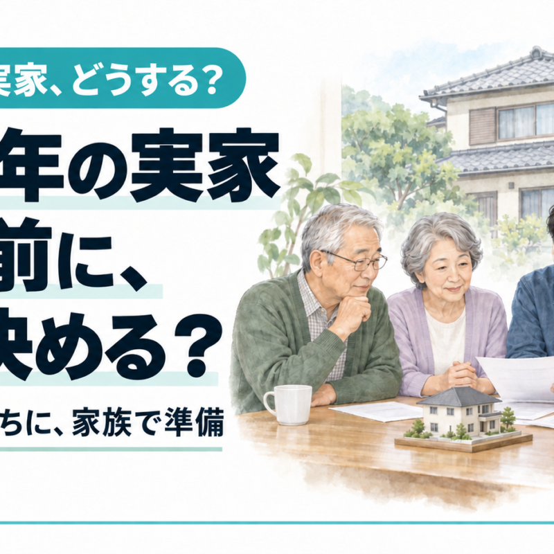築38年の実家、相続前に何を決める？親が元気なうちに家族で準備