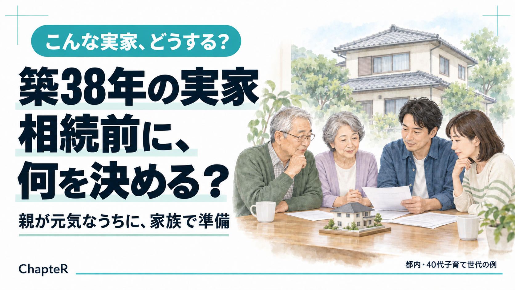 築38年の実家、相続前に何を決める？親が元気なうちに家族で準備