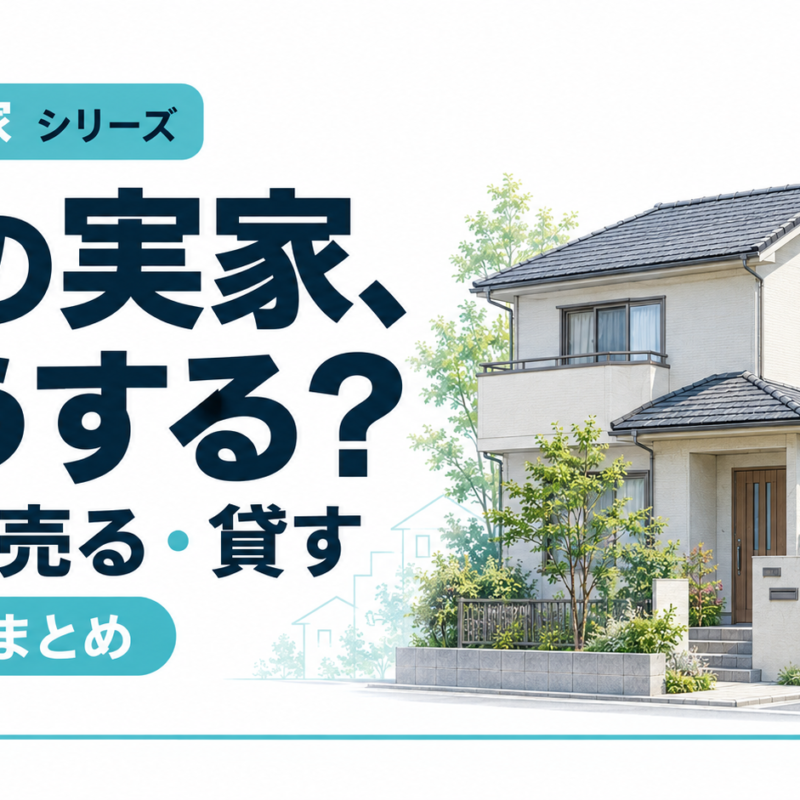 親の実家を相続する際のポイントを解説するアイキャッチ画像